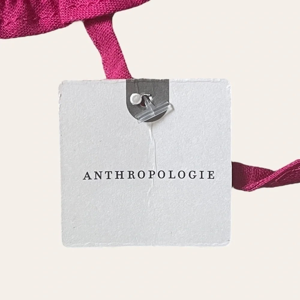 Anthropologie Ruched Hot Pink Barbiecore Sweetheart Bralette Size M NWT